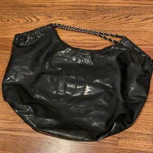 Vinyl Large Chanel Tote with Chain straps